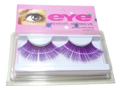 Eye Lash Pestañas Postizas Artísticas Fantasía Eyelash Varios Colores 4