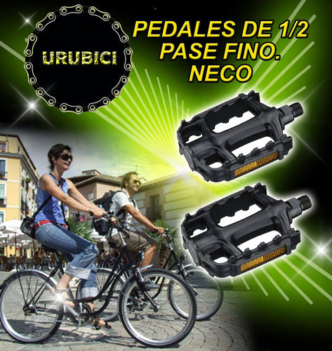 Pedales De 1/2 Pase Fino De Pvc Marca Neco. 1