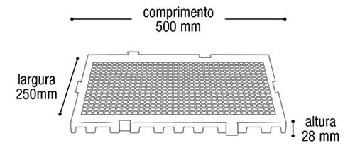 Kit 12 Estrado Piso Pallet Plástico Resistente 25x50 Branco 2