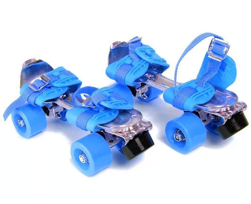 Pro Class Adjustable Luna 4-Wheel Skates in Blue for Kids (Size 28 to 41) 0