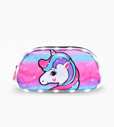 Footy LED Pencil Case - F19042 Unicorn Black/Rose 0