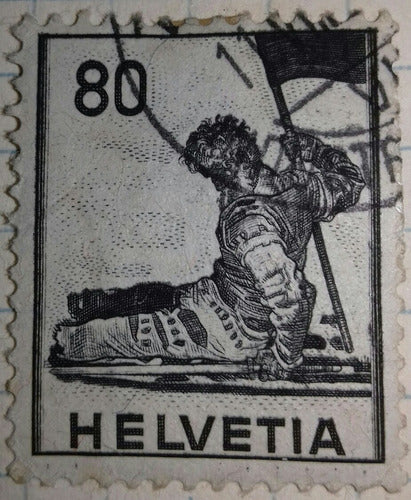 Sello Suiza Helvetia 80 1