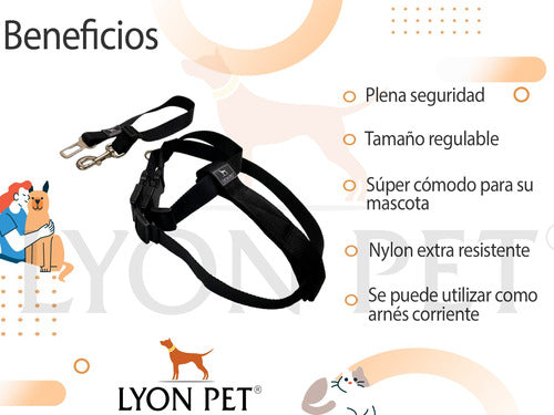 Lyon Pet Medium Dog Harness with Seat Belt 2