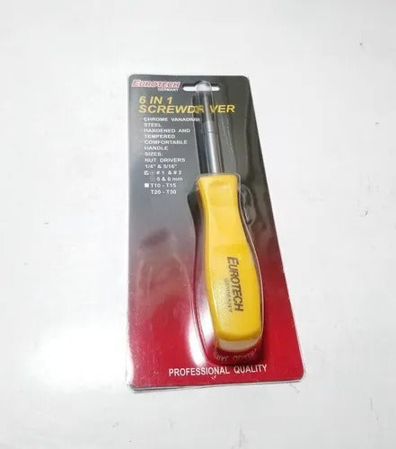 Eurotech 6-in-1 Philips Flat Screwdriver 0