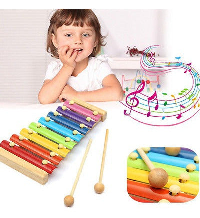 Niños Bebé Juguetes Musicales Xilófono Piano Instrumento De 1