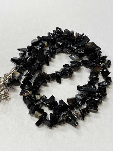 Piedra Luli Unisex Onyx and Black Agate Necklace 0