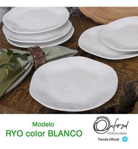 Oxford Juego De Vajilla Ryo Blanco Porcelana 12 Piezas 5