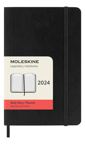 Moleskine Classic 12 Month 2024 Daily Planner, Soft Cover, Pocket (3.5 X 5.5), Black 0