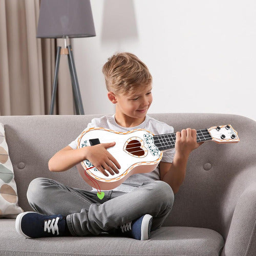 Raimy Ukulele De Aprendizaje Para Niños, 43 Cm, 4 Cuerdas, Blanco 6