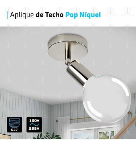 LED Ceiling Wall Lamp Pop Spot E27-c Interior + Philips Bulb 1