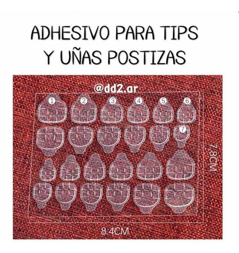 DD2 Sticker Adhesivo Pegamento Para Tips Uñas Postizas Cinta 6