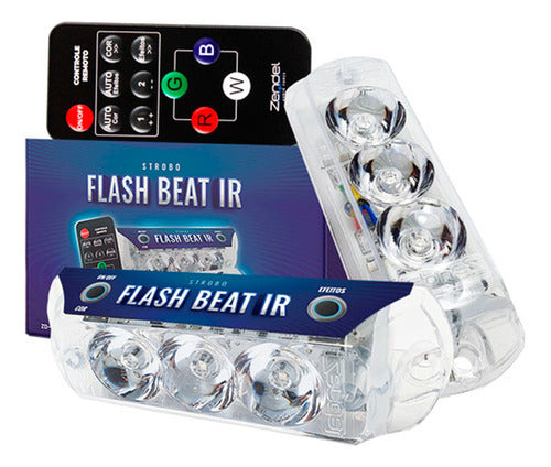 Strobo Flash Beat Com Controle Remoto Zendel Rgb Som 2