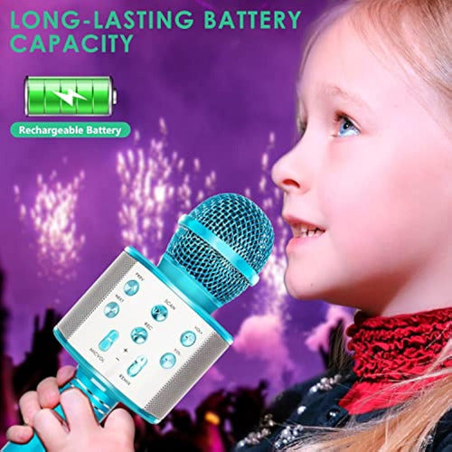 KIDWILL Wireless Bluetooth Karaoke Microphone for Kids 5