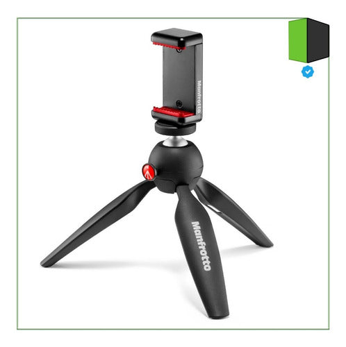 Manfrotto Trípode Pixi + Adaptador Smart Clamp P/ Celular 2