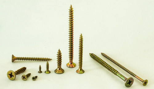 Tarken Fix Screw 5x50 Gold (Zinc Coated Yellow) X 1000u 3