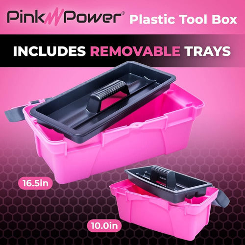 Pink Power Pink Tool Box Para Mujer - Caja Organizadora De C 2