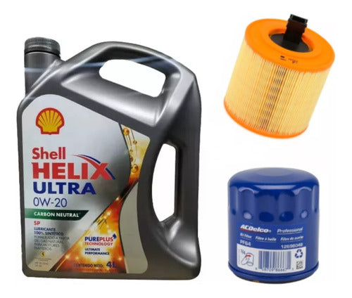 Shell Helix Ultra Kit Filtros Chevrolet Cruze 1.4 Turbo + Helix Ultra 0w20 0