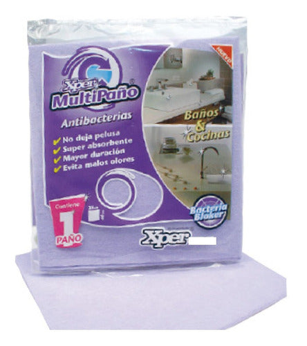 XPER Multi-Purpose Antibacterial Cloths - Odor Neutralizing - 38x40 Pack of 6 1