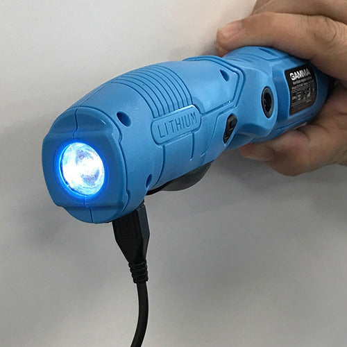 Gamma 3.6V Cordless Screwdriver with LED Light +10 Bits USB Charge 6