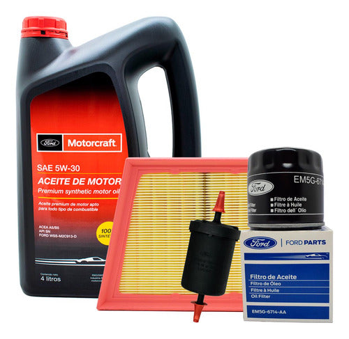 Kit 3 Filters + Motorcraft 5w30 Synthetic Oil Ford Ka 0