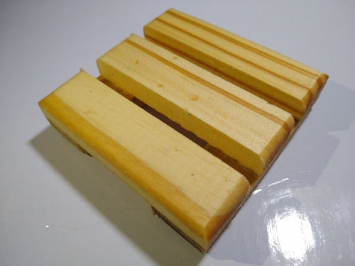 Set of 20 Handcrafted Wooden Soap Dishes for Solid Shampoo 7.5cm x 7cm 3