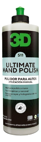 3D Ultimate Hand Polish 500ml Rmr Car 0