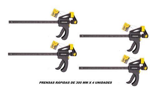 Maine F 12 300mm Quick Release Clamp X 4 Pack 0