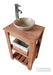 DF Hogar Vanitory Campo Pie 50cm with Sink, Faucet, Basket, and Mirror 7