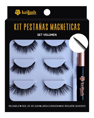 Keilash Magnetic Eyelashes X3 + Magnetic Eyeliner 4