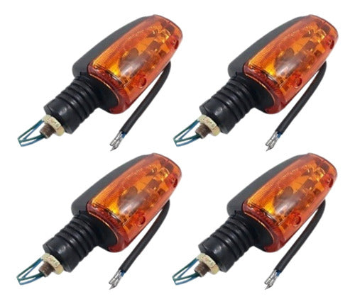 BTR 4 Complete Turn Signal Lights for Moto RX 150cc, Ybr, Storm, Etc. 0