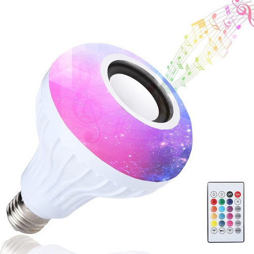 OS-125 Foco Parlante Led Rgb Música + Control De Colores 0