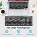 Rii Wireless Keyboard, Ergonomic Full-Size Keyboard 3