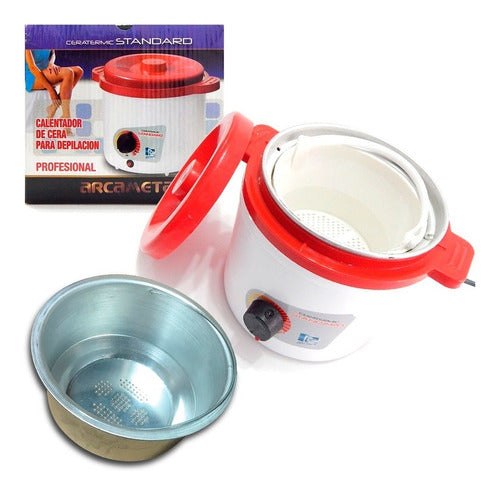 Arcametal Professional Wax Heater + 1kg Wax 4