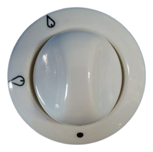 Martiri 2000 Kitchen Stove Knob - Domec 91 White 8mm 1