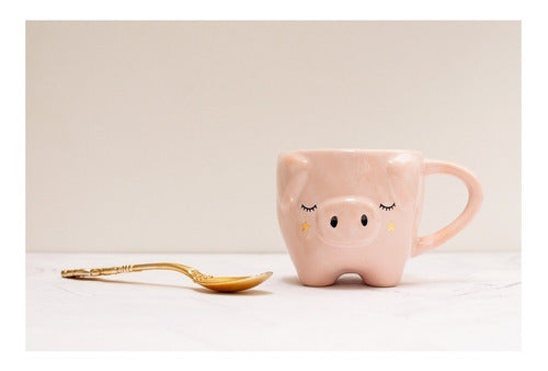 Taza Forma Chancho Pork Rosa Regalo Original Acabajo 3