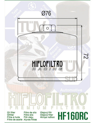 Hiflofiltro Oil Filter For BMW-Husqvarna HF160RC 1