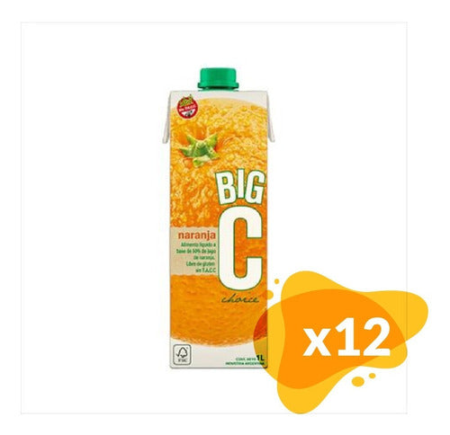 Big C Juice 1 Liter Orange Flavor Pack of 12 0