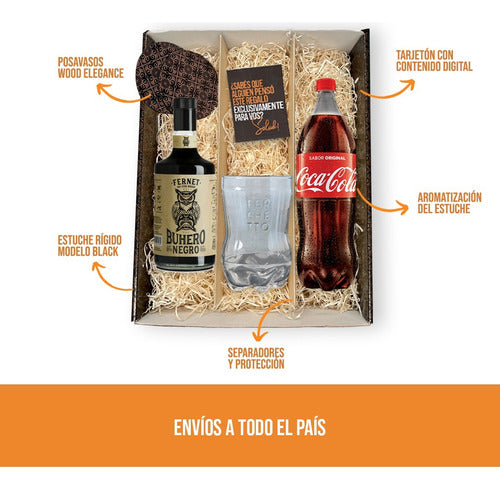 Buhero Negro Ideal Fernet Kit with Coca Cola + Ferchetto Glass 5