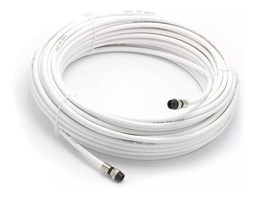 Cable Coaxil  Hd Rg6 Blanco  Catv Y Cctv Por 15 Metros 0