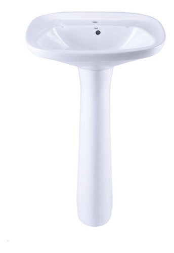 Pie Columna Loza Roca Capea Baño Porcelana Mueble Blanca 2