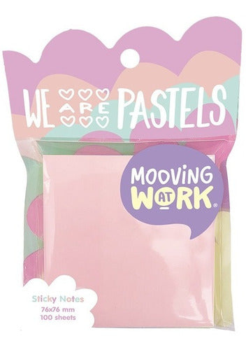 Mooving Pastel Sticky Notes 76x76 X 100 Sheets 1