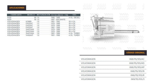 Bomba De Aceite Vw Diesel 1.6 Gol/passat/santana 1