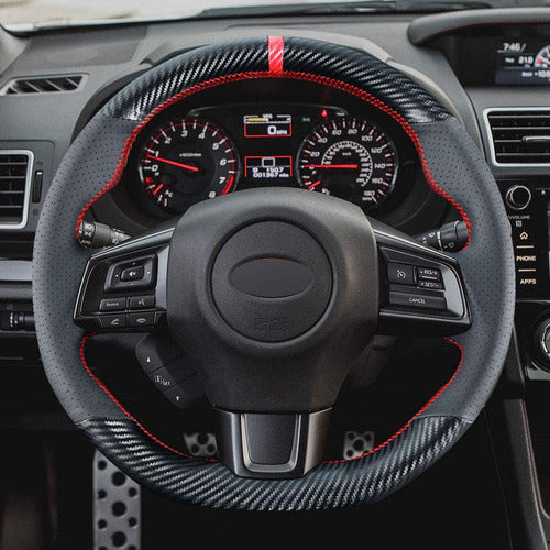 Carkooler Carbon Fiber Steering Wheel Cover for Subaru WRX 1