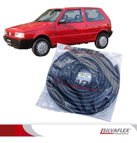 Silvaflex Vehicular Window Weatherstripping Kit for Fiat Uno (2 Pieces) - Kit Burletes Ventanas Vasculantes Fiat Uno (2 Pz) Silvaflex