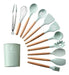 Kitchen & Dining Set Utensilios De Cocina Kit 11 Piezas Lata Madera Silicona 0