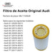 Audi Oil Filter A3 2003 to 2018 1