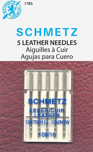 Schmetz Leather Machine Needles, Size 16/100 5/Pkg 0