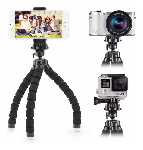 Spider Tripod Octopus 17 cm GoPro Cell Phone with Included Head 11