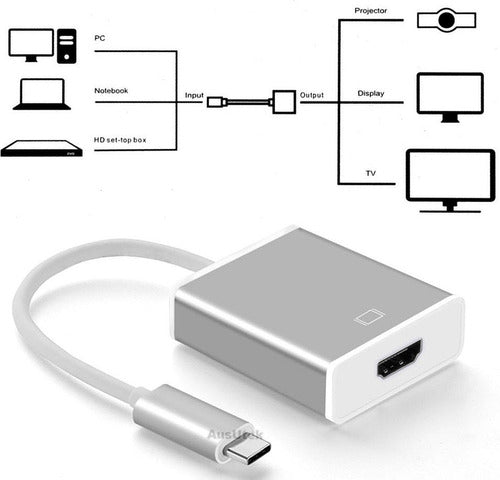 Adaptador Conversor Usb Tipo C- Hdmi Hd 4k 2