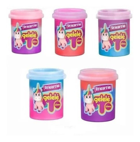 Gelele Slime Unicornio Pote De 152 Gramos Mix 3 Colores +3a 1